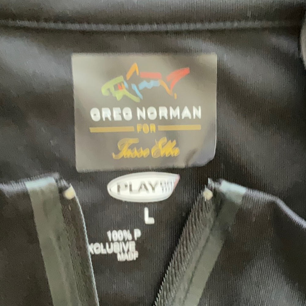 Blue Patterned Greg Norman Turtle Neck Quarter Zi… - image 2